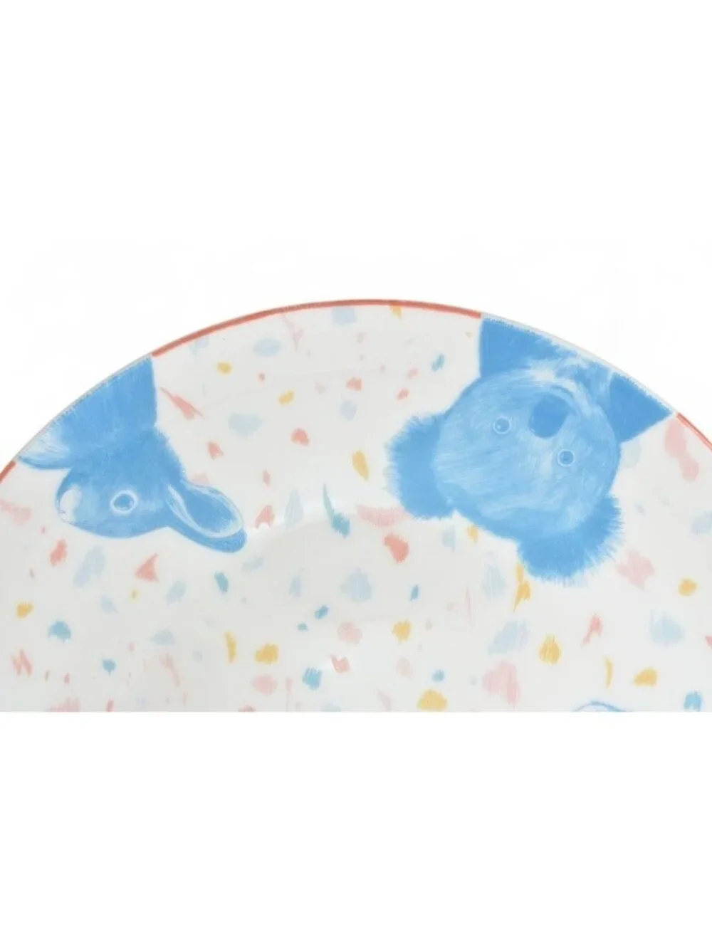 Hermes Dessert Plate Baby Tableware Passepasse Animal Print Pink Multi